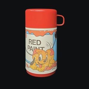 Vintage Aladdin Disney Pluto "Red Paint" Thermos